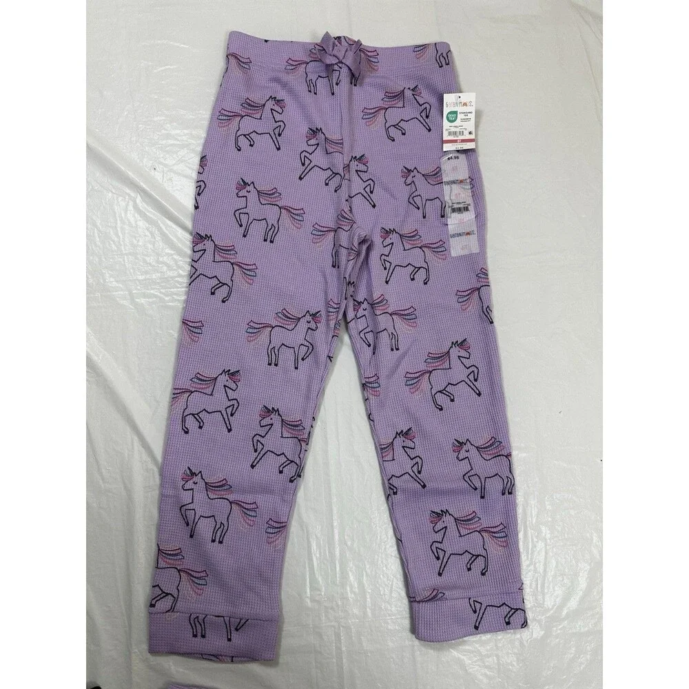 Garanimals 2 Piece Set Size 5T Purple Unicorn Long Sleeves Textured